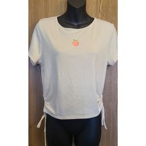 Vintage Y2K Crop top shirt Allysse L Peach